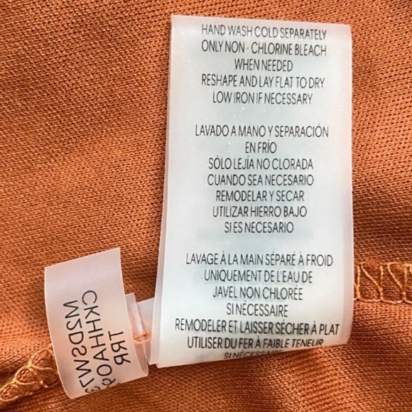 Calvin Klein Mesh Knit Pencil Coordinating Midi Skirt Terra L EUC - Picture 14 of 16